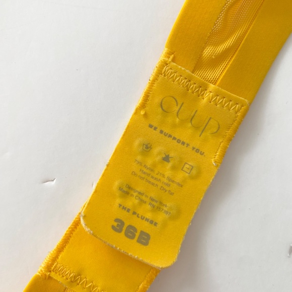 CUUP plunge mesh bra in marigold - Picture 5 of 8